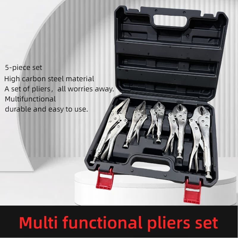 Cross-border 5-piece set large diameter clamping heavy-duty pliers set factory welding fixation special high-quality hardware tool clamp