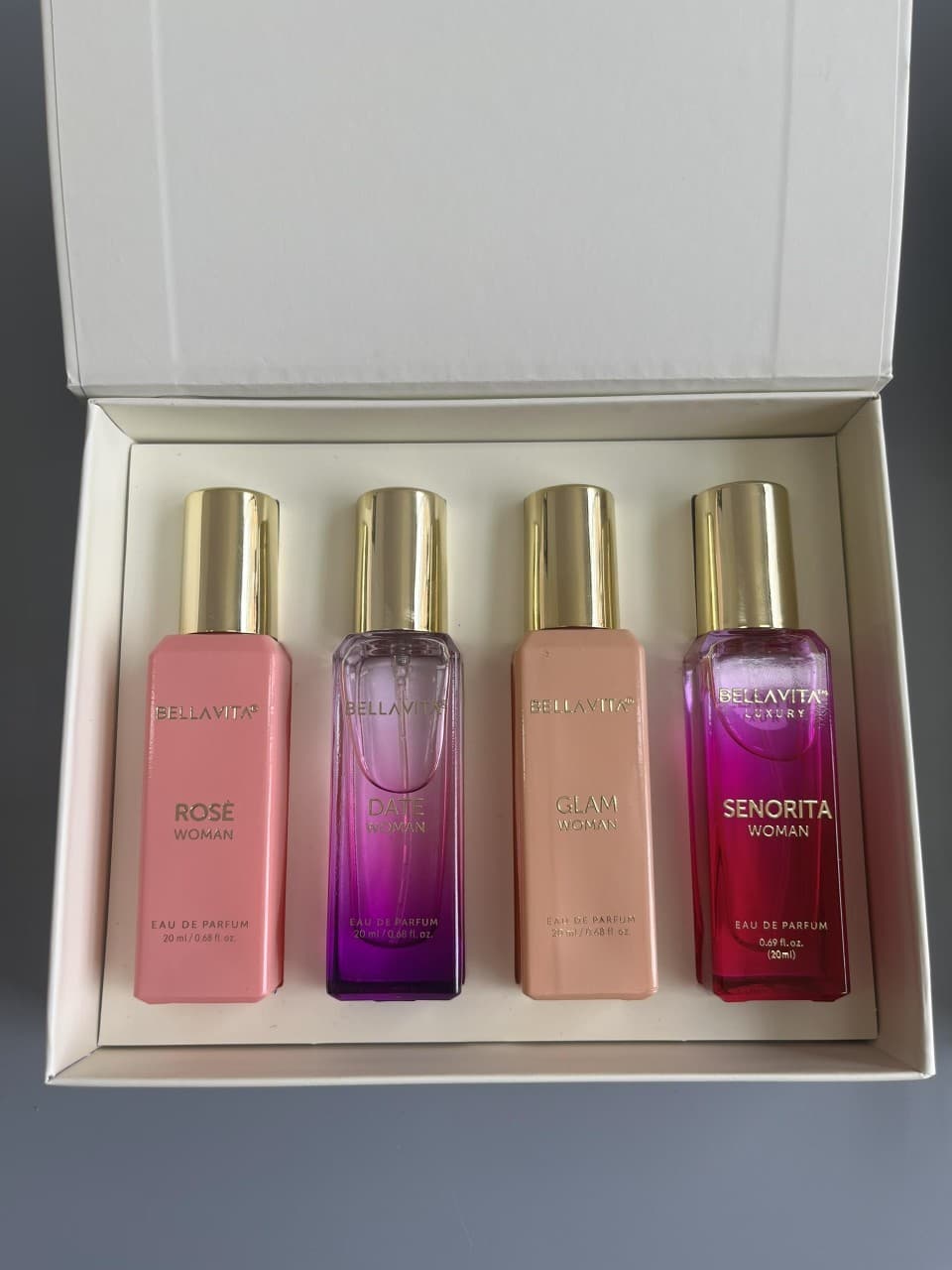 Cross-border Trade BELLAVITA LUXURY (4*20ML) Luxury Gift Box Set Hot Women's Eau de Parfum