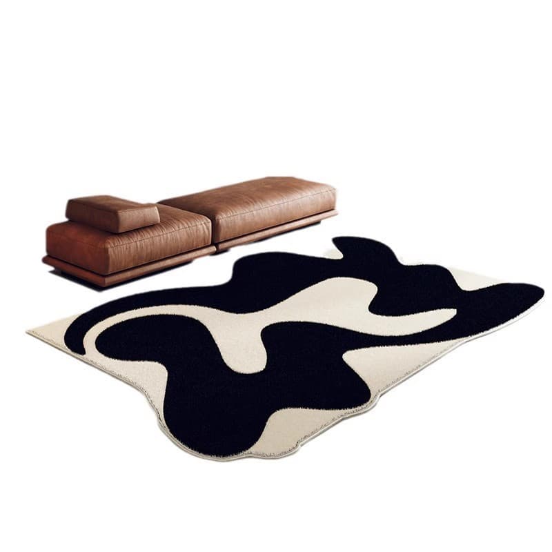 Nordic Light Luxury Style Faux Cashmere Rug, Stain-Resistant and Easy to Clean, Absorbent and Non-Slip Living Room Carpet, Factory Direct Supply