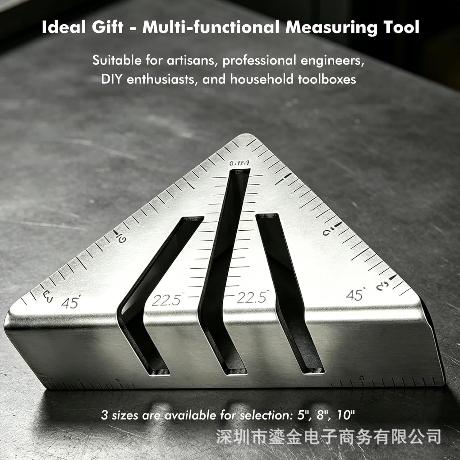 Multifunctional slope marking triangle ruler Woodworking drilling positioning measuring tool Engineering DIY angle marking tool