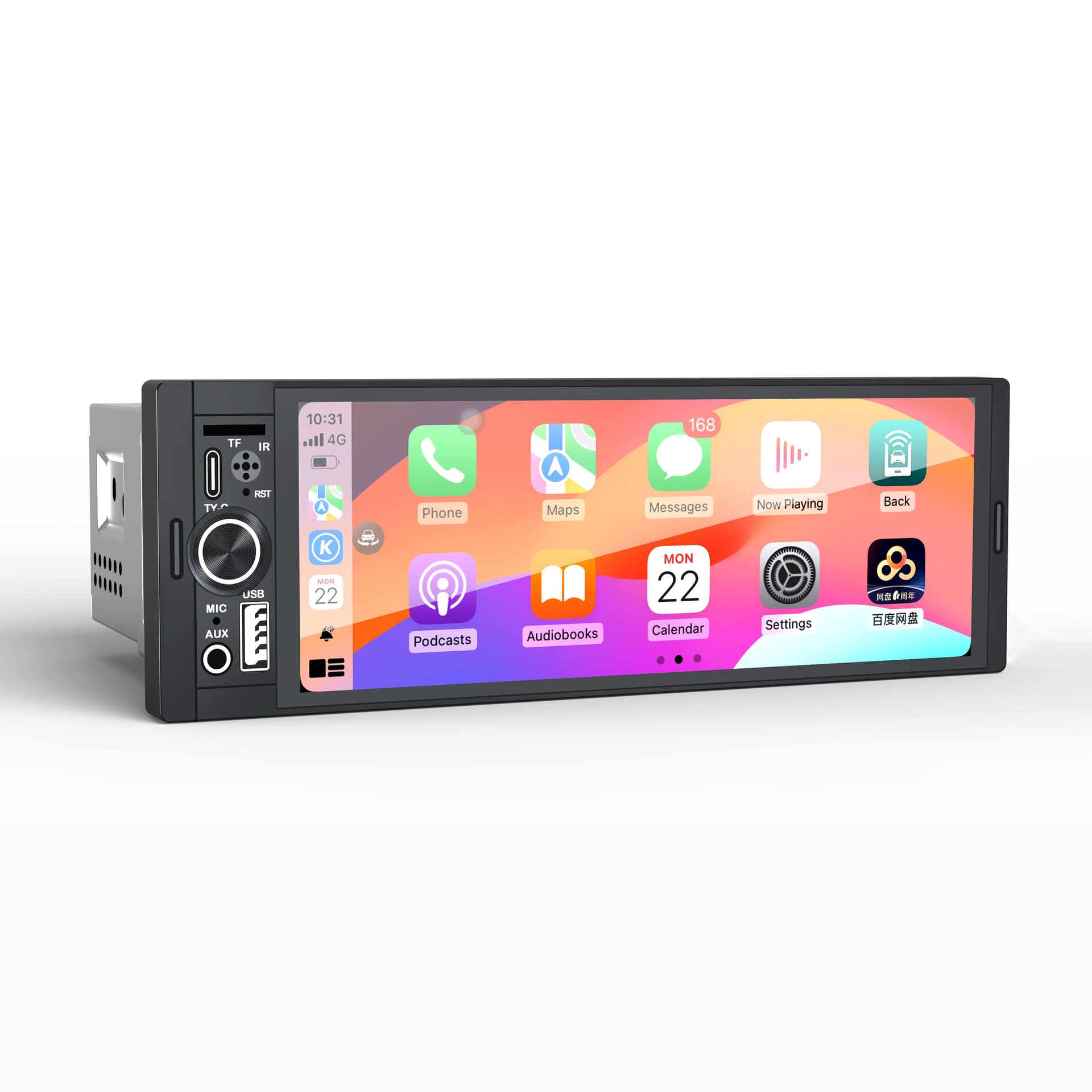 6.36-inch Universal Car Central Control Display with Built-in GPS Navigation and Wireless CarPlay