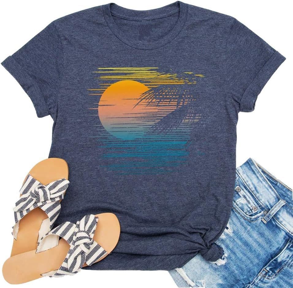 Women's Funny Pineapple Summer T-Shirt Watermelon Print