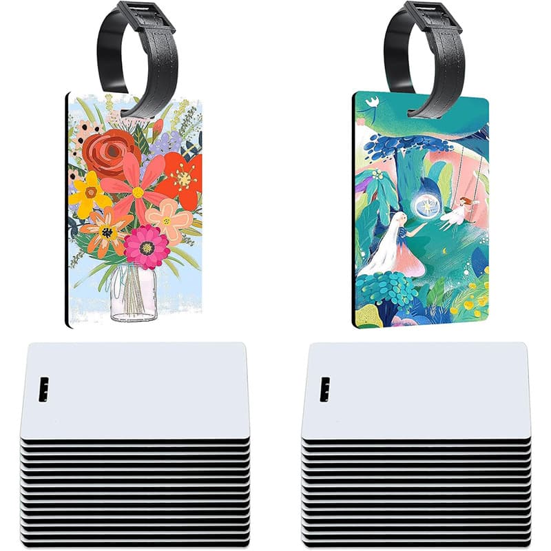 Professional Sublimation Eco-Friendly Wooden Luggage Tag Double-Sided Sublimation Luggage Tag Factory