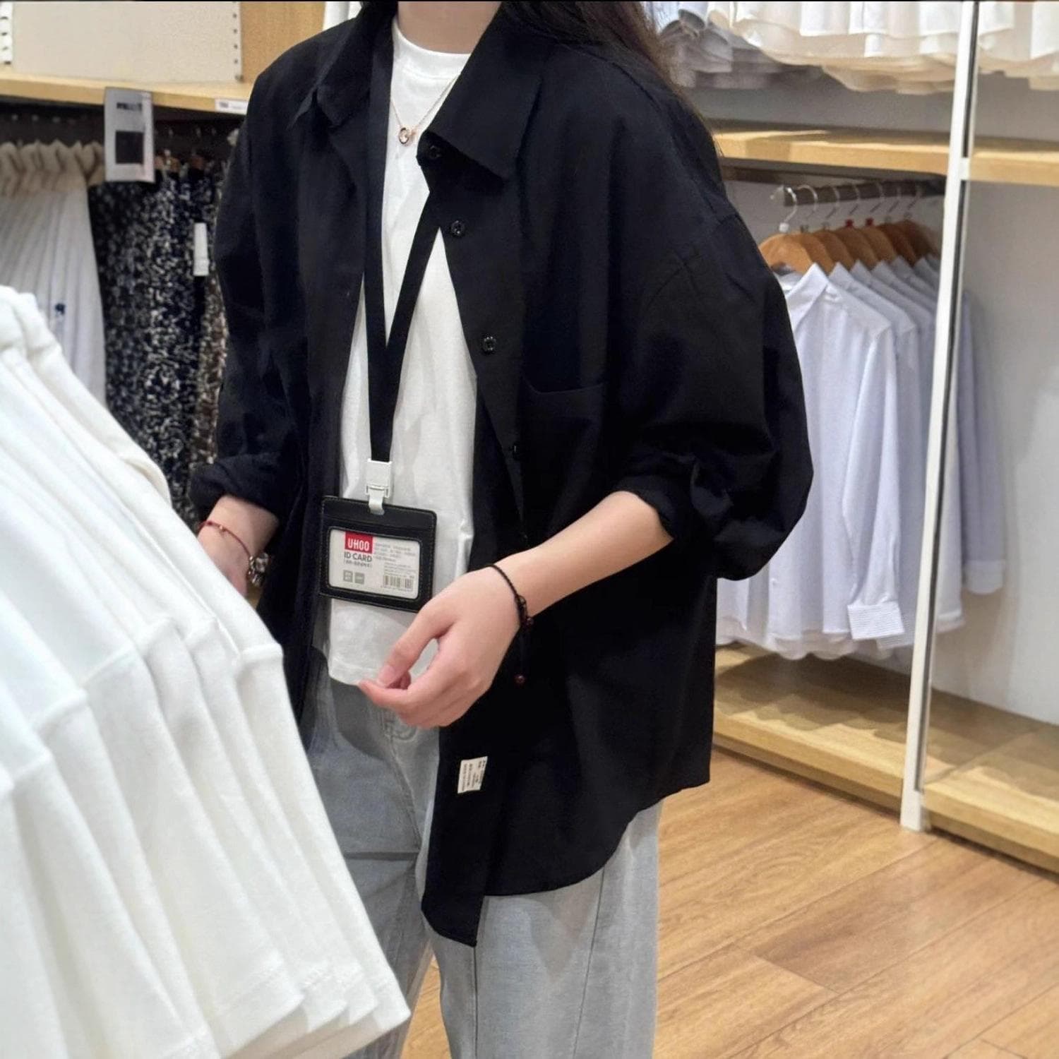 Solid Basic Shirt Summer New Women's Loose Casual Retro Versatile Slimming Sun Protection Long Sleeve Cardigan Top