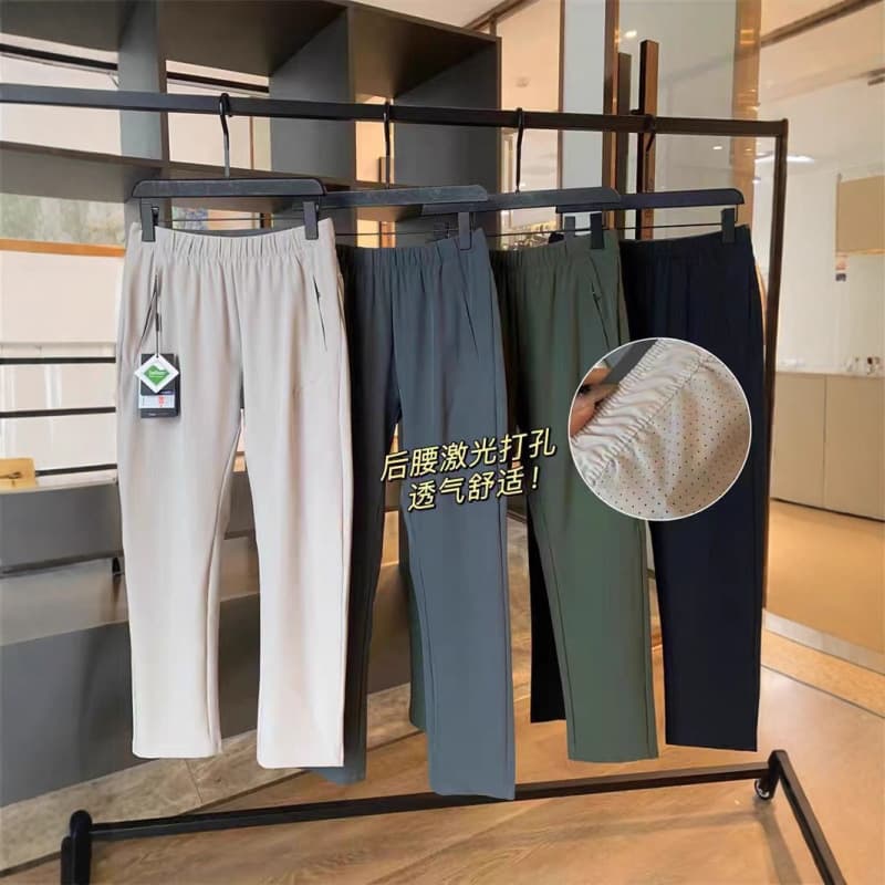 Italian brand stretch and breathable summer elastic waist slim fit outdoor versatile casual trousers