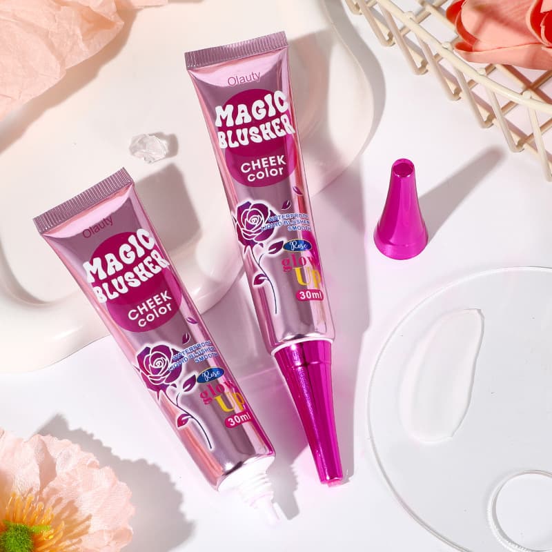 Philippines Olauty magic temperature-sensitive color-changing liquid blush 30ml shimmer smoky makeup blush cream cross-border makeup