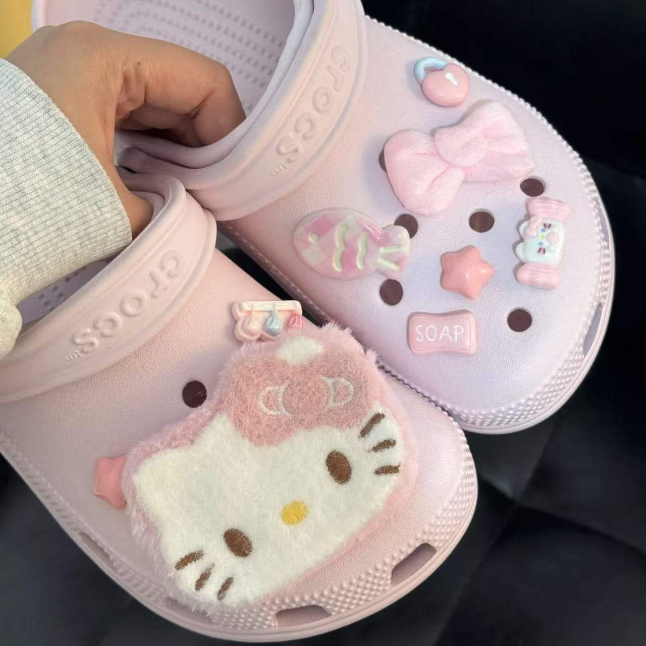 Big Face Cat Croc Charms Cartoon DIY Detachable Beach Shoe Decoration Accessories
