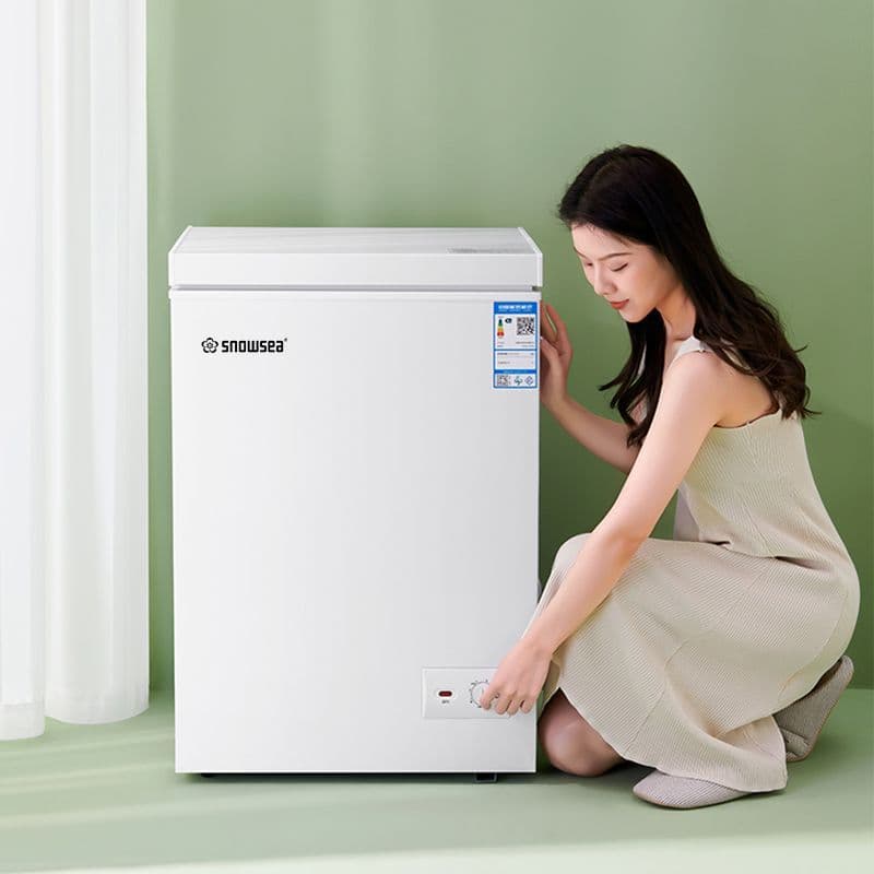 Small freezer for household use, all-freeze compact refrigerator, fresh-keeping box, dual-purpose cold and frozen, horizontal model, factory supplier
