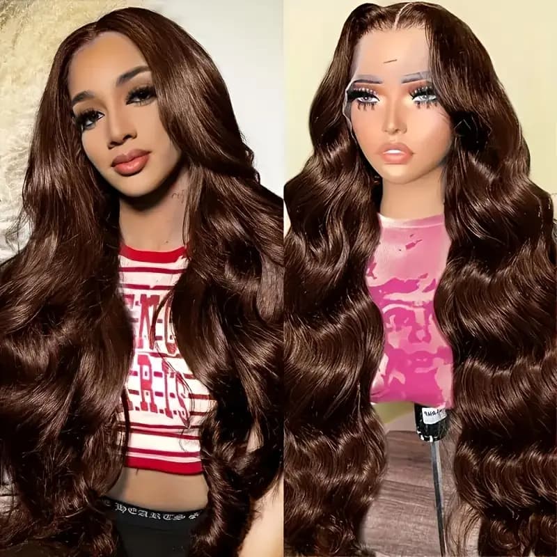 2025 New African Wig with Middle Parting Dark Brown Cross-Border European and American Ready-Made Long Curly Hair Synthetic Hair Manufacturer Wholesale
