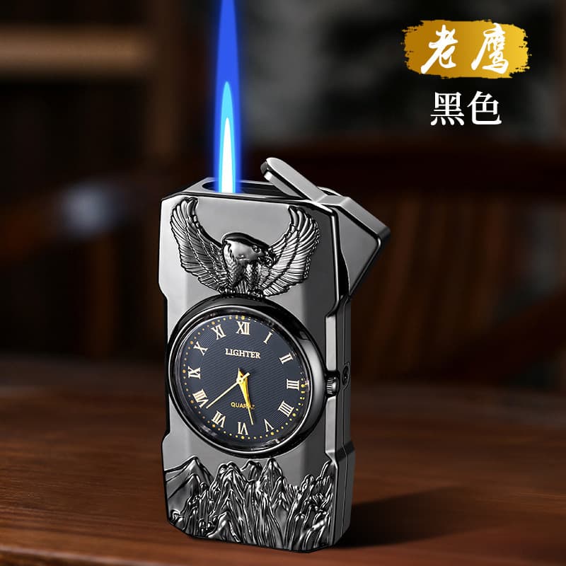Creative Watch Direct-Fill Embossed Inflatable Lighter, Personalized Metal Lighter, Unique Gift for Boyfriend, Wholesale