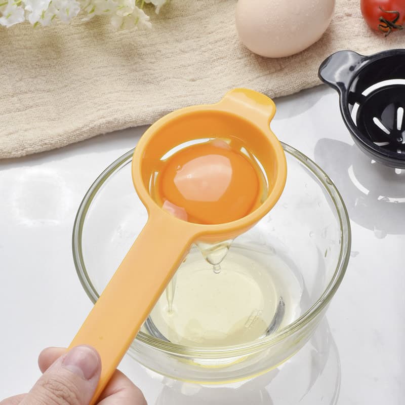 Baking Long Handle Egg White Separator, Plastic Egg Separator, Yolk Filter, Plastic Baking Tool