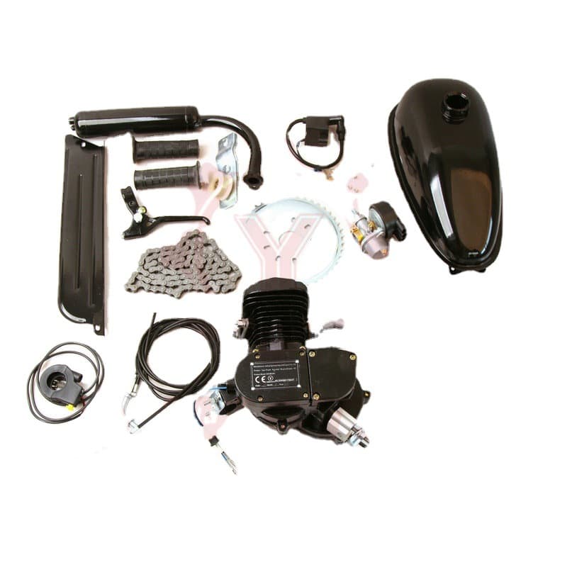 eBay Hot Selling Bicycle Conversion 80CC Engine Bicycle Gasoline Engine Kit with CE Certification (Black)