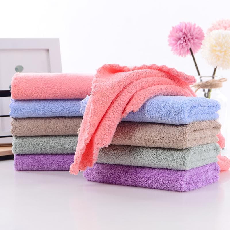 Factory wholesale coral fleece face towels, children's washcloths, kindergarten hand towels, makeup remover cloths, vacuum sealed.