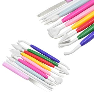 DIY Baking Fondant Cake Decorating Tool Sugar Frosting Carving Set 10pcs Colorful Carving Mold Dessert