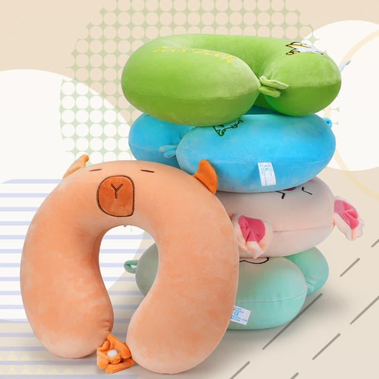 Cross-border Wholesale U-shaped Pillow Neck Pillow Memory Foam Cute Neck Support Travel Pillow Office Nap Pillow
