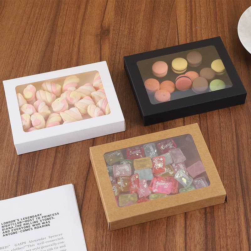 Transparent Window Kraft Paper Box for Postcards, Photo Frames, Holiday Gifts, Candies, and Cookies - Window Box, Empty Box