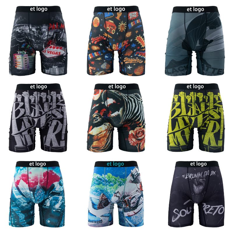 [European and American Hot Item] ethika Style Men's Printed Boxer Briefs Luxurious Men's Boxer Anti-Abrasion Sports