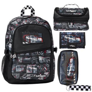 Australian Smiggle backpack primary and secondary school children large double shoulder bag sports car big size decompression backpack casual bag
