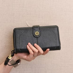 New Cross-Border Women's Long Wallet, Premium Large Capacity Multi-Card Slot Leather Wallet Clutch Bag