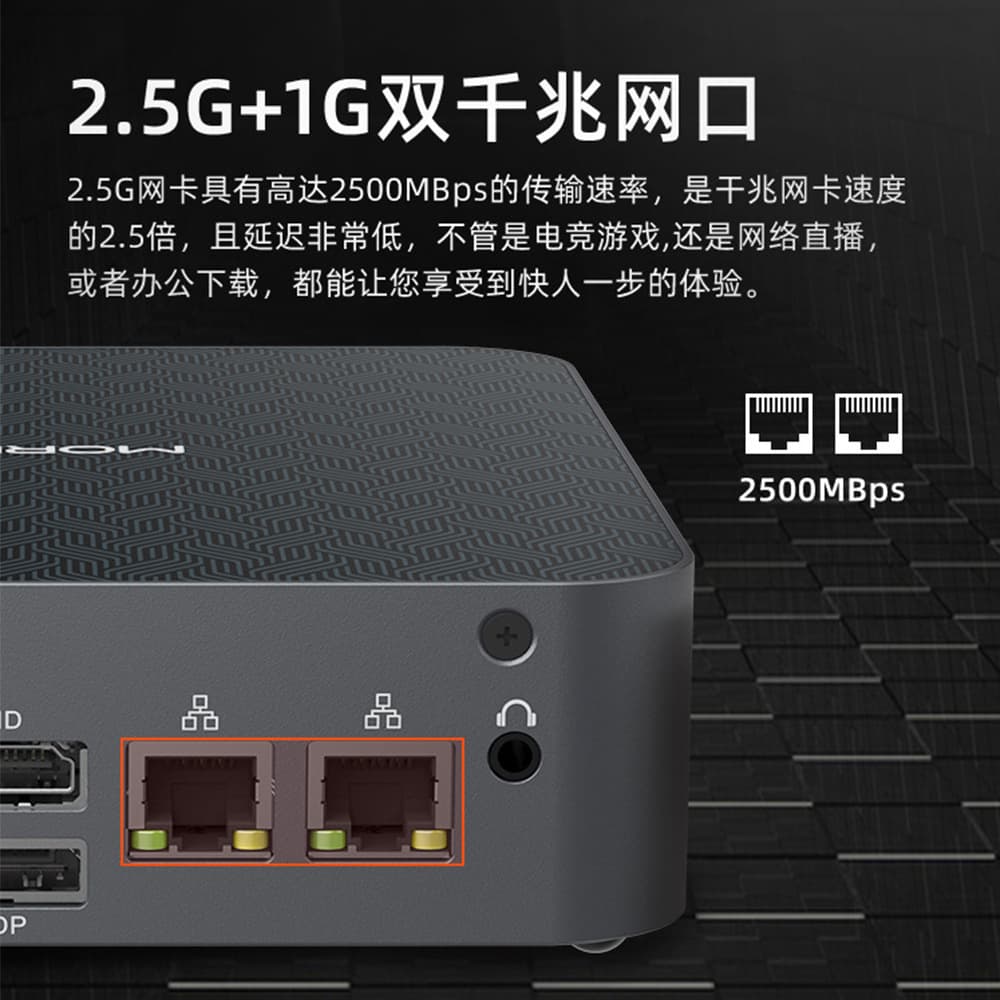 AMD 6800H Mini PC for Live Streaming, Office, Gaming, E-Sports, Home Use