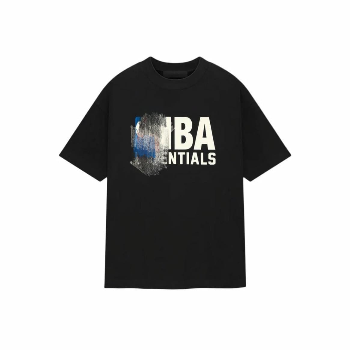 Essentials MBA Collaboration FW24 Tee Rubber Print Pattern Drop Shoulder Loose Short Sleeve T-Shirt