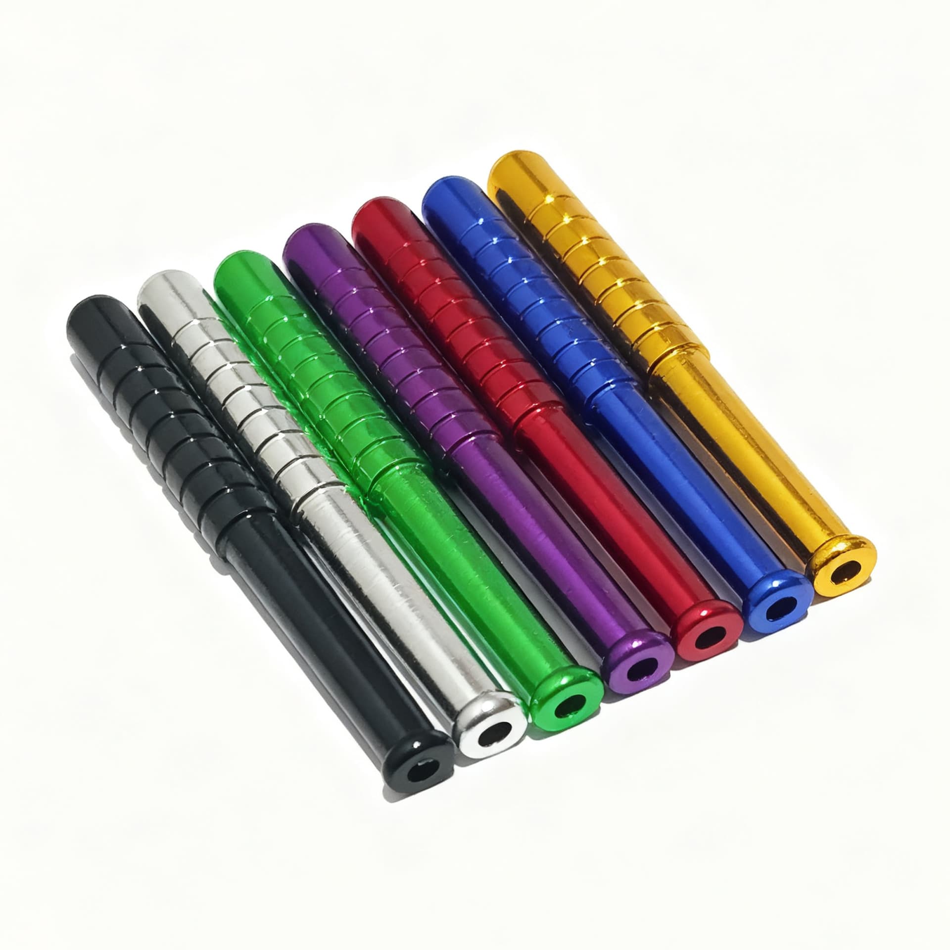 Factory price direct sales aluminum alloy baseball snuff pipe popular torch pipe 78mm multi-color pipe snuff pipe