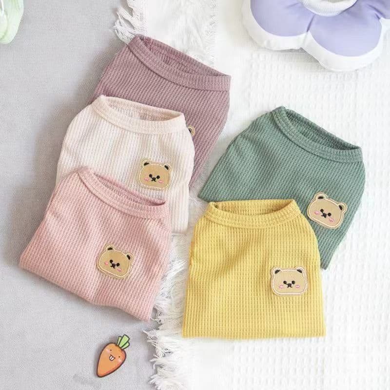 Cat Clothes Thin Waffle Vest for Kittens Spring Summer Pet Clothing Small Dog Teddy