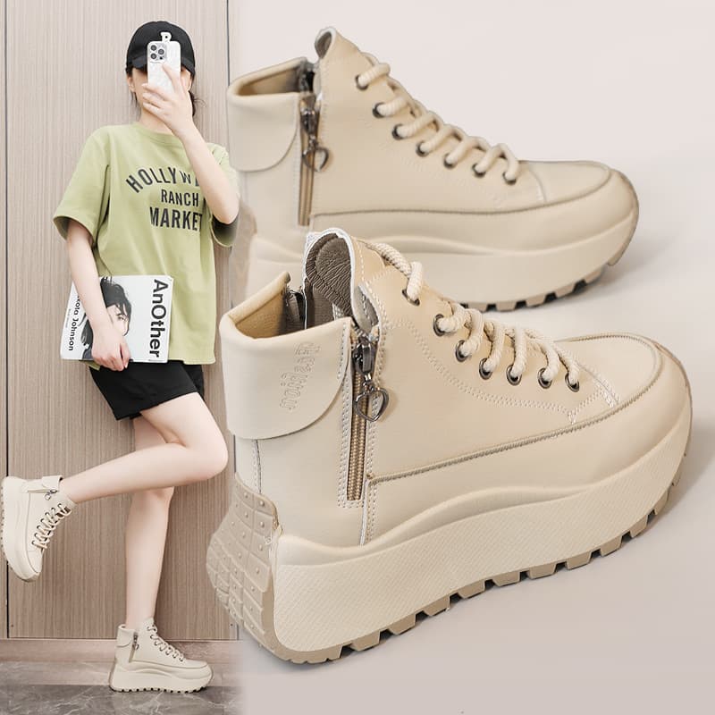 ZY2005 Internet celebrity platform thick-soled high-top dad shoes for women 2025 new versatile casual sports shoes ins women's shoes