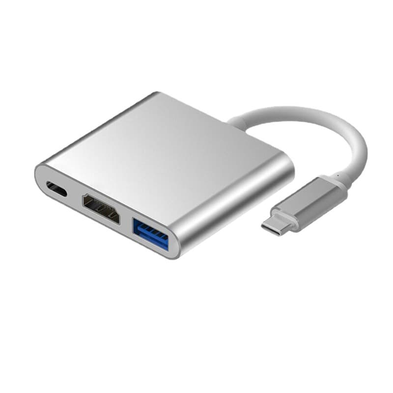 Cross-border exclusive Type-C to HDMI high-definition 4K computer U disk laptop screen projection, USB three-in-one expander.