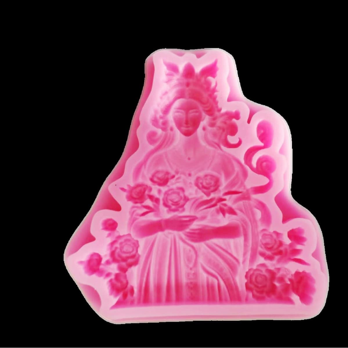 Floral European-Style Girl Fondant Silicone Mold Cake Decoration Chocolate Mold DIY Aromatherapy Wax Tablet Mold