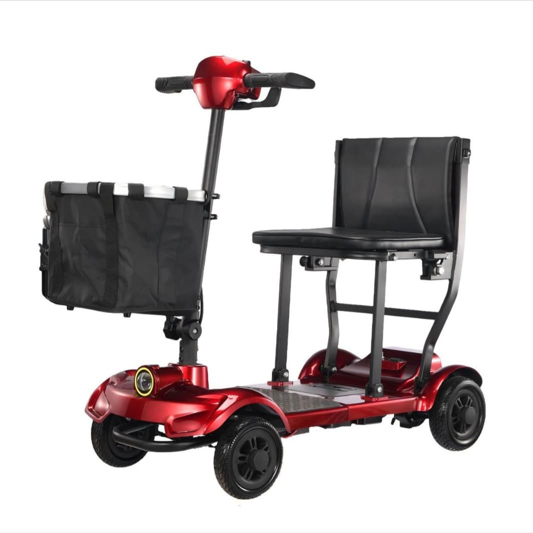 New Cross-Border Four-Wheel Electric Mobility Scooter for Seniors, Anti-Fall, Foldable Power Wheelchair for Elderly and Disabled