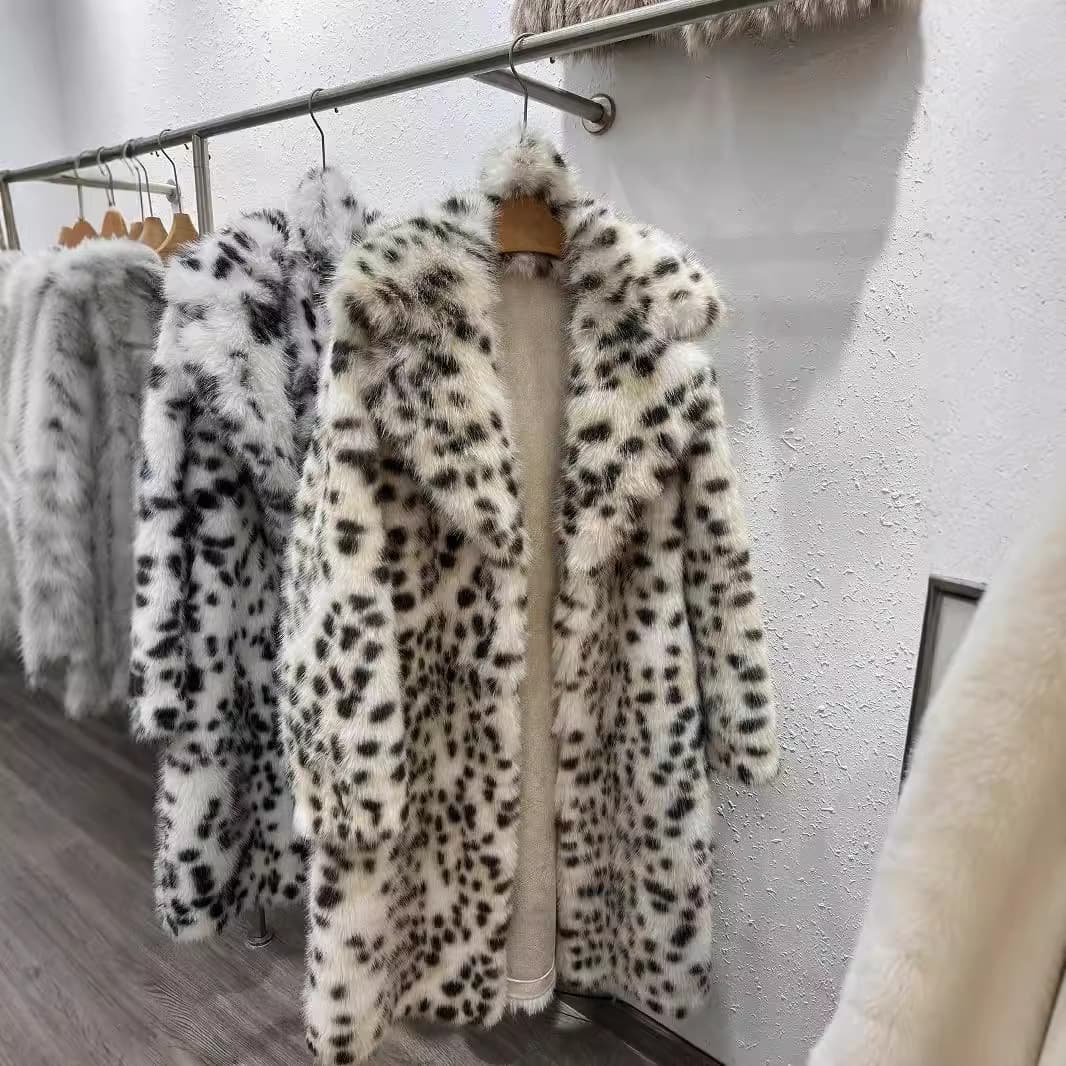 Haifeng Long Coat Women's Fur Coat Harbin Winter Fashionable Long Mink Velvet Jacket Street Style Elegant Wind Comfortable Casual