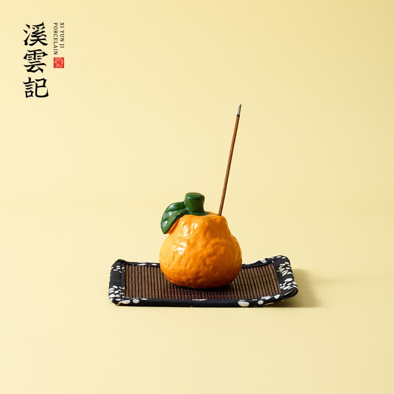 Ugly Orange Incense Burner Censer Creative Home Indoor Ceramic Incense Holder Incense Stand Aromatherapy Cute Ceramic