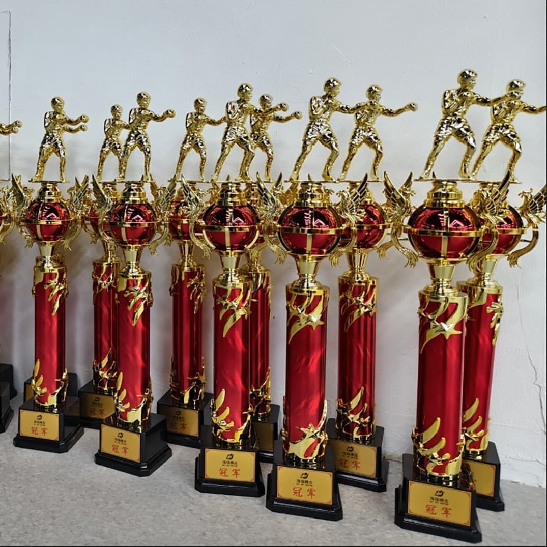 Custom Boxing Trophy for Adults Martial Arts Fighting Sanda Competition Event Kids Creative Plastic Trophy Wholesale Customization