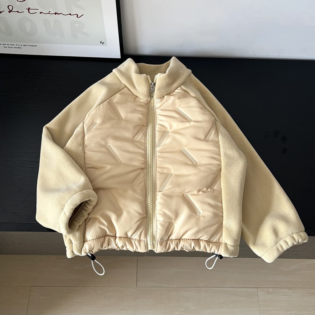 New Fall/Winter Cotton Coat for Kids, Fleece-Lined Jacket for Boys and Girls, Class A Cotton Padded Top, Baby Children's Clothing
