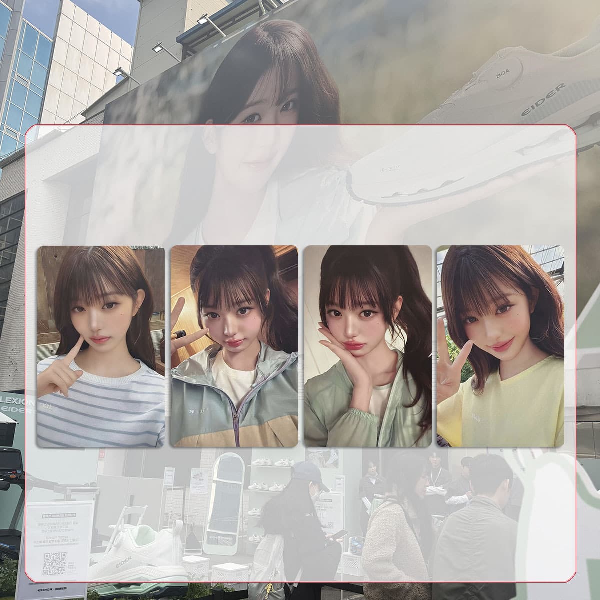 IVE Fu peripheral photo cards Zhang Yuanying wonyoung endorses EIDER peripheral photo cards Special bonus cards random cards