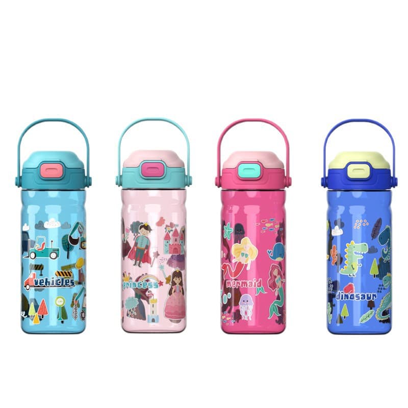 Kids Water Bottle for Kindergarten Straw Cup for Elementary School Students Summer New Small Space Cup