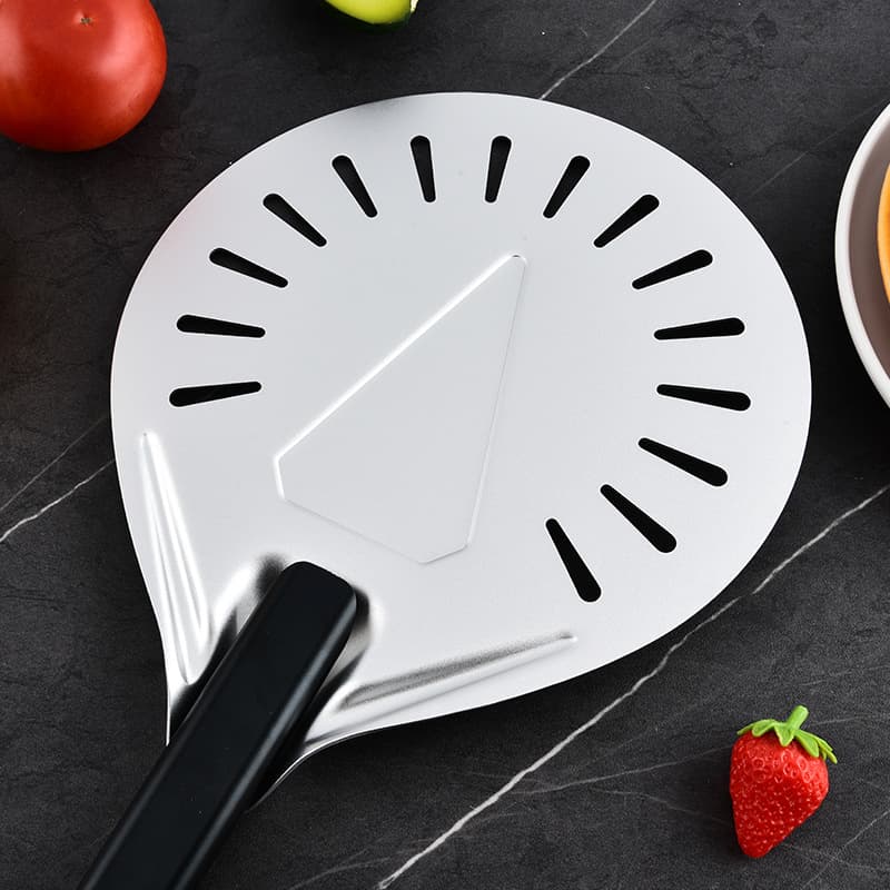 7/8/9 Inch Round Aluminum Alloy Pizza Peel with Holes, Scratch-Resistant Oven Transfer Spatula, Kitchen Kiln Baking Tool