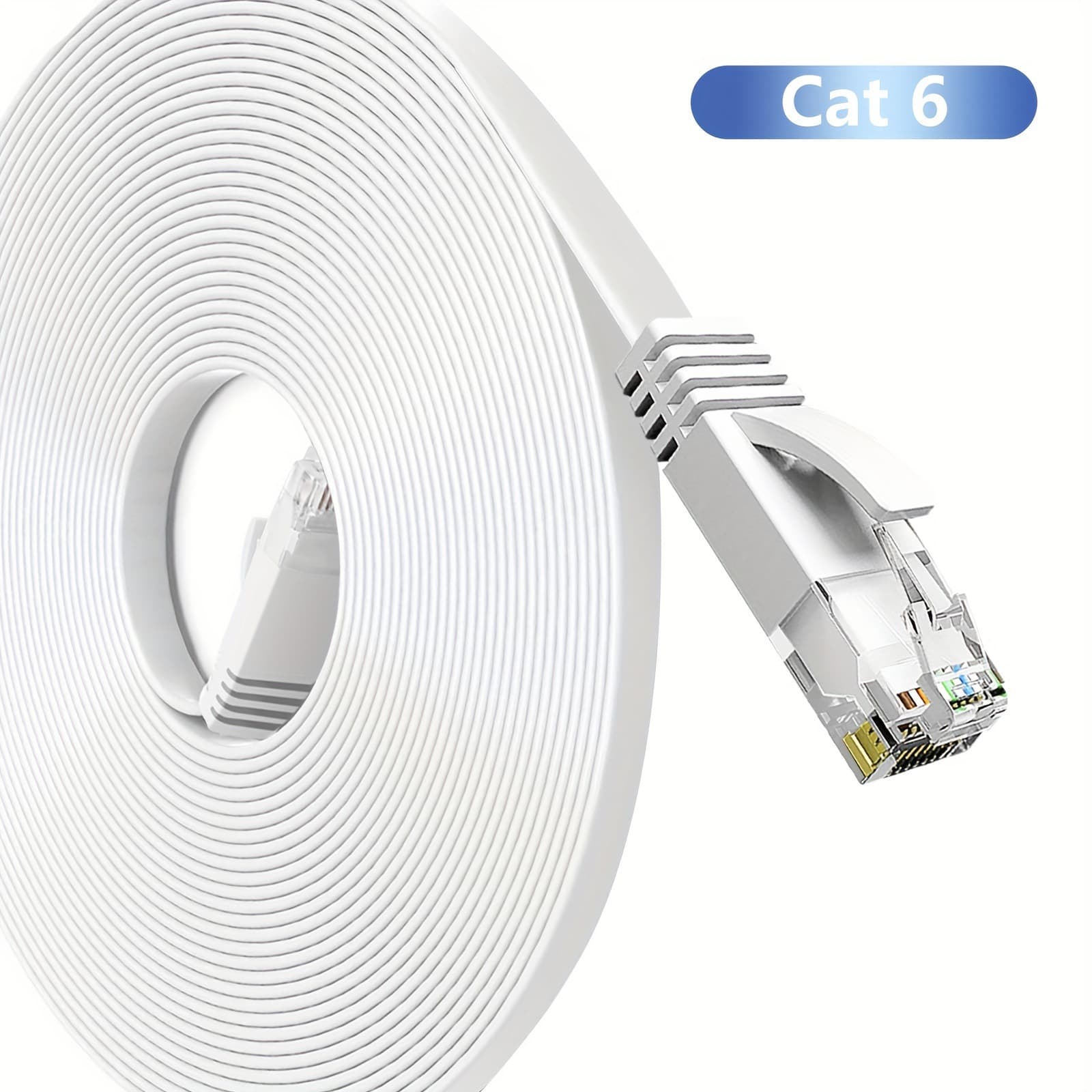 Cat6a Broadband Router Patch Cable Computer Network Cable 1m Gigabit Pre-made Flat Cat6 Ethernet Cable Manufacturer