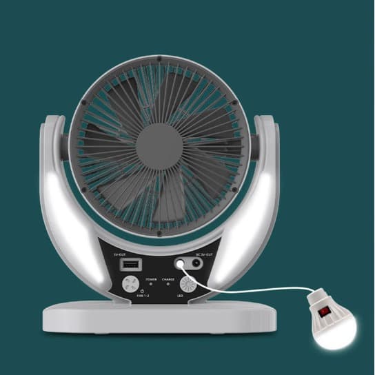 Best-selling 6-inch USB Rechargeable Solar Fan Light Set, Multi-functional Air Circulation Fan with Strong Airflow