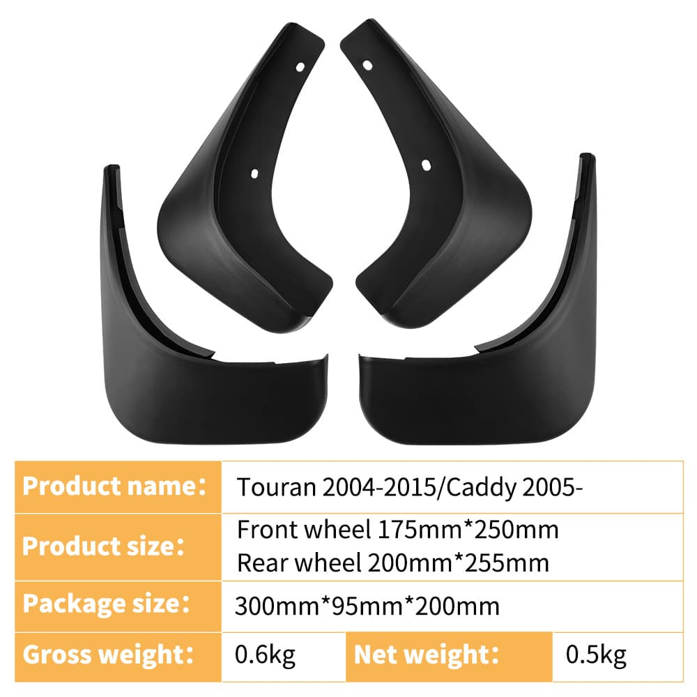 Fits Volkswagen Touran 2004-2015 Mud Flaps, Caddy 2005 Car Mud Guards
