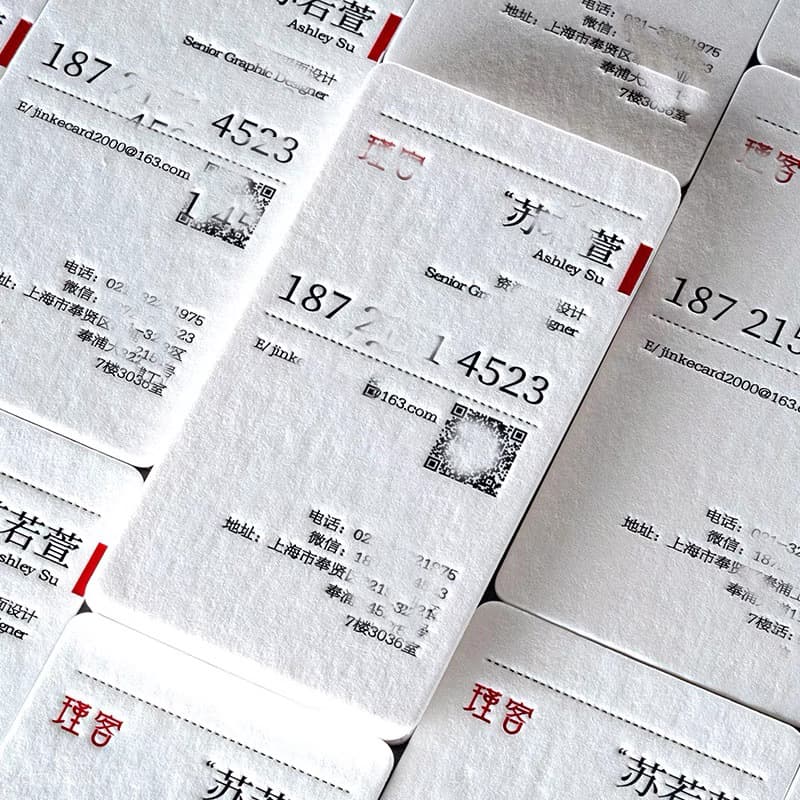 Business Creative Minimalist Design Professional Thick Cotton Paper Gold Stamping Free Shipping Embossed Custom High-End Name Card Production Rush Service