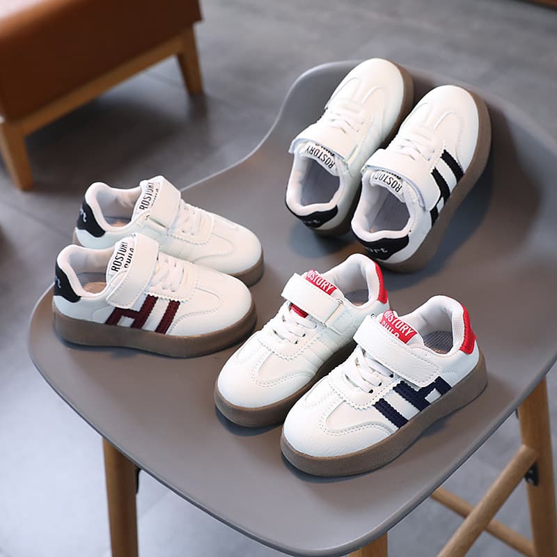 2023 Autumn New Children's White Shoes Boys Agate Shoes German Training Shoes Girls Board Shoes Casual Single Shoes Trend