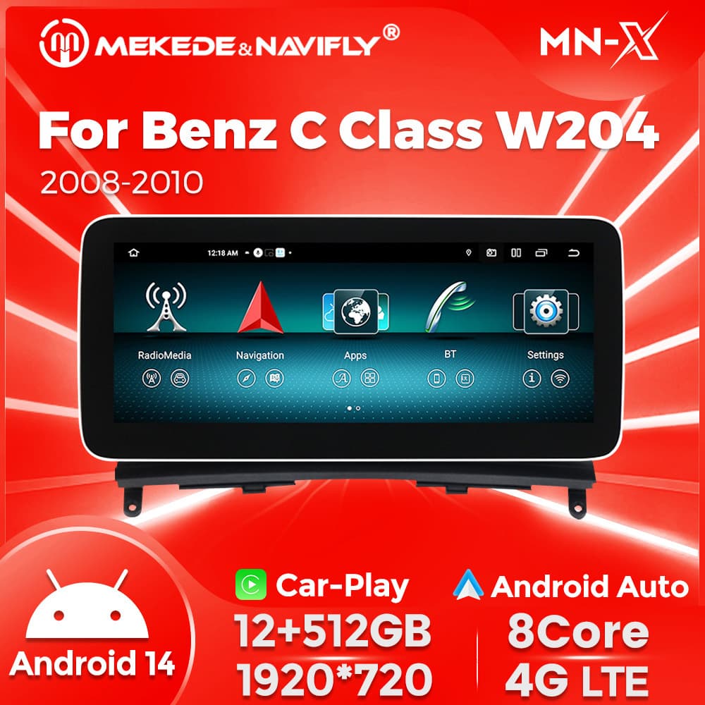 MNX for Mercedes-Benz C-Class W204 2008-2010 Android Car Radio Navigation Screen