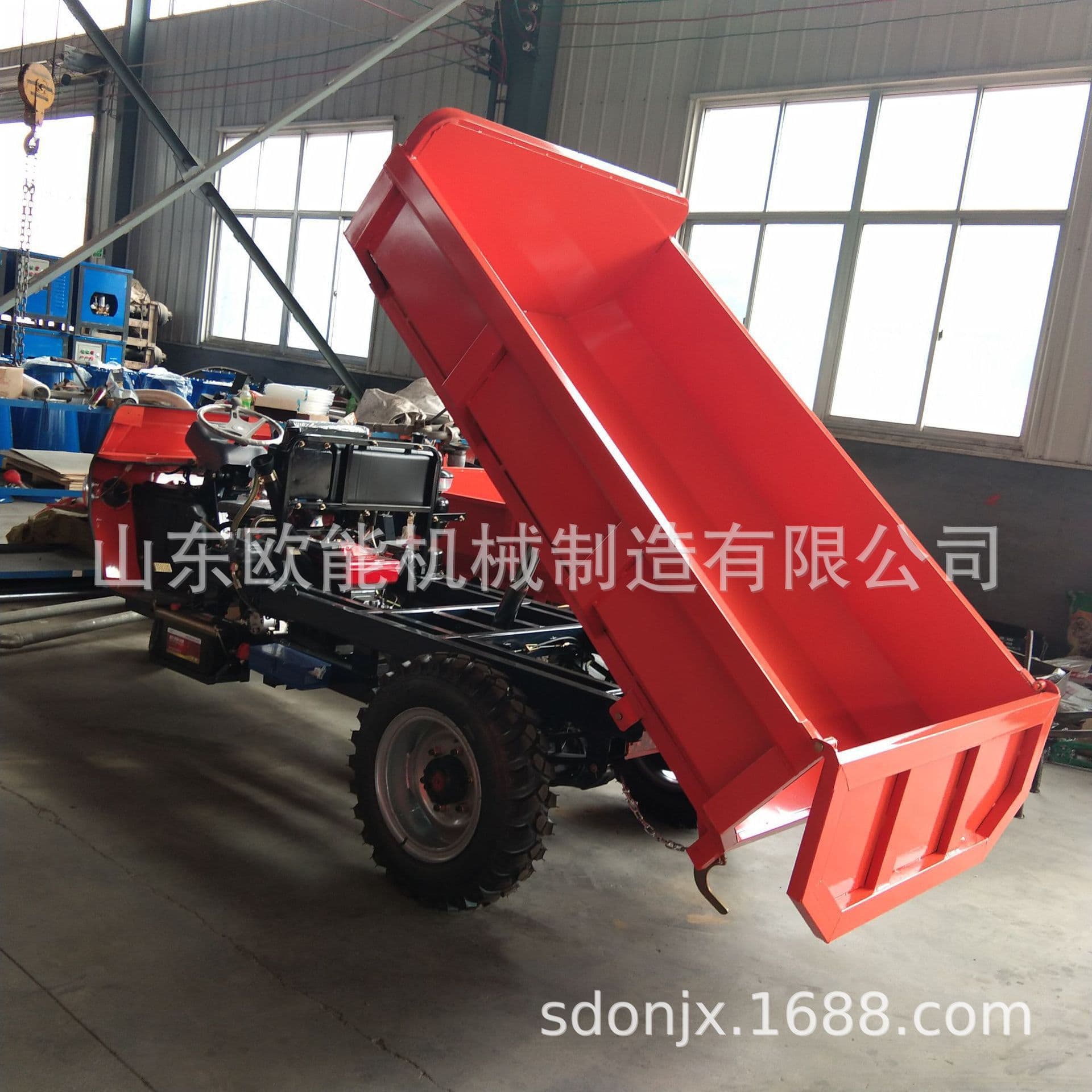 OUNENG Machinery Construction Engineering Diesel Three-wheeled Vehicle Self-unloading Dump Agricultural Transport Mountain Climbing Heavy-duty King Breeding Transport