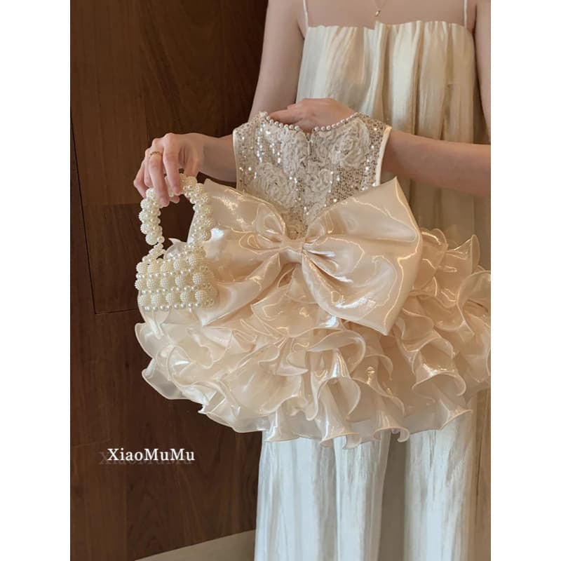 Girls Princess Dress New Summer Style Heavy Workmanship Toddler Birthday Party Gown
