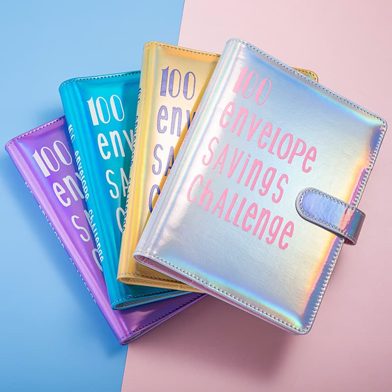 100EnvelopeChallenge loose-leaf laser cash financial savings budget record book creative notebook