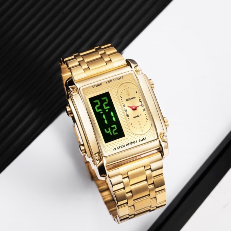 Hot style high-value square fashionable watch men's electronic watch men's doctor pass BESTWIN genuine batch