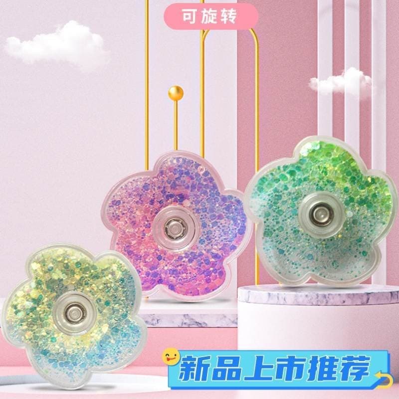 Quicksand Fidget Spinner Flower Petal Style Children's Spinning Toy Student Kindergarten Gift Rotating Puzzle Finger Decompression