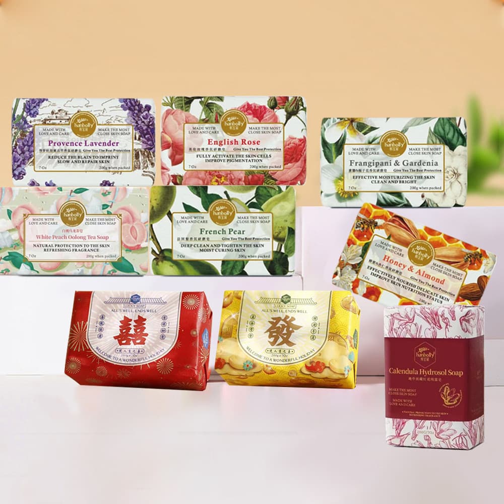 Hanbaoli Soap Bar French Scented Soap Handmade Soap Gift Set Wedding Bridesmaid Return Gift